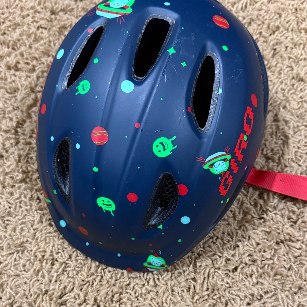 Giro Kids Helmet - Navy with Red and Green Patterns